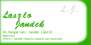 laszlo jandek business card